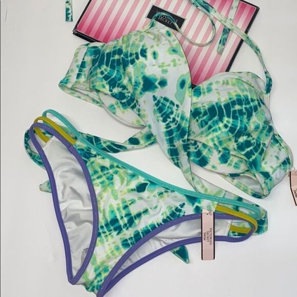 NEW VICTORIA SECRET SWIMSUIT SET 36B/S - Picture 1 of 13